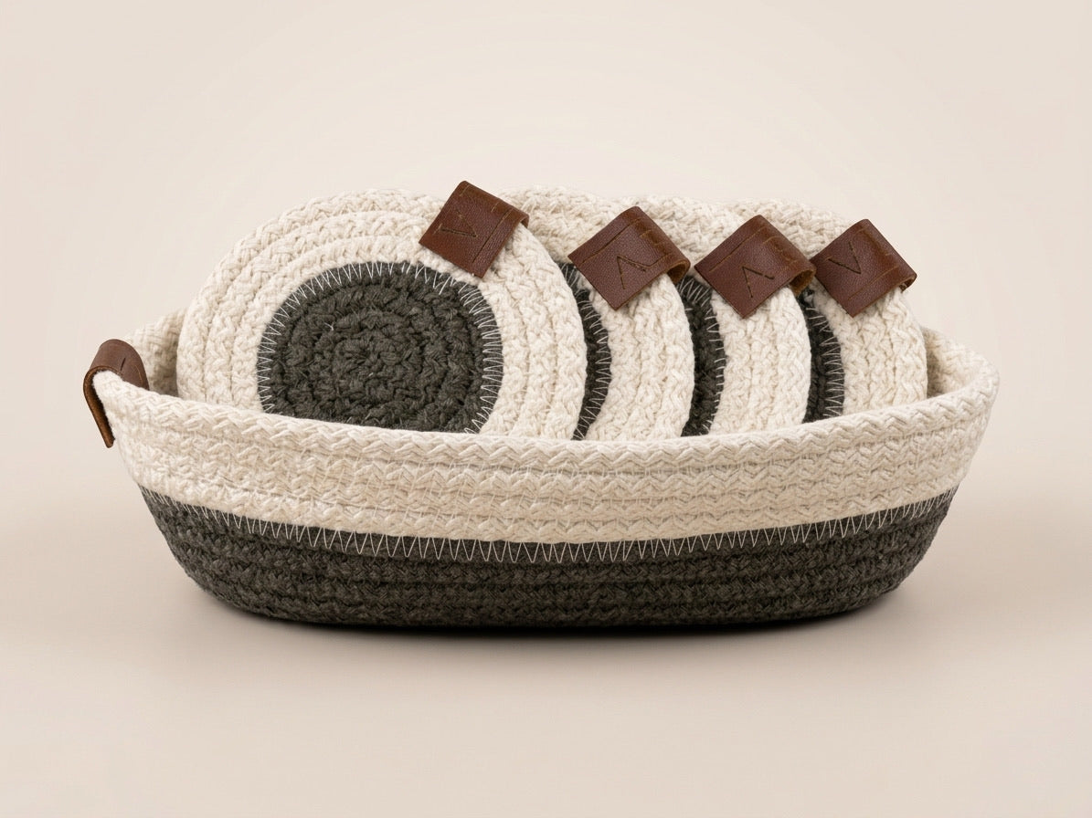 Cup coasters with holder