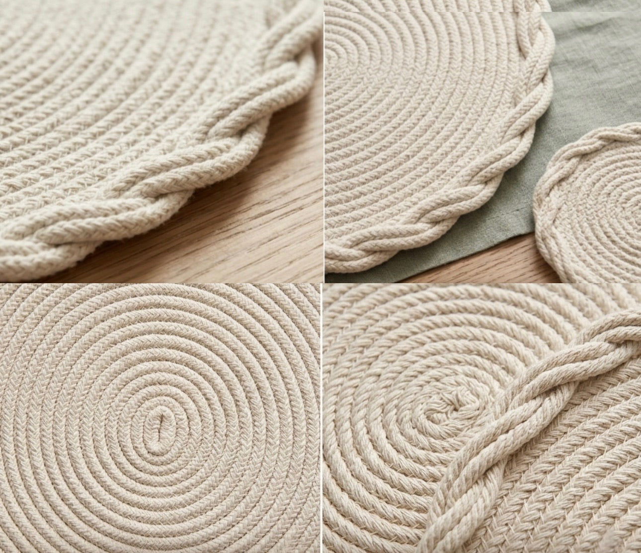 Wave placemats with coasters