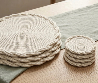 Wave placemats with coasters